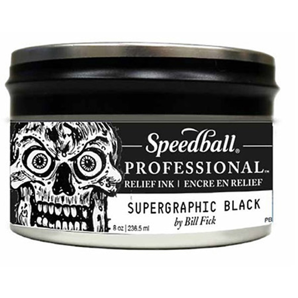 Speedball, Black, Printmaking, Art & School, Supergraphic, Relief Ink, 8 ounce, 334868